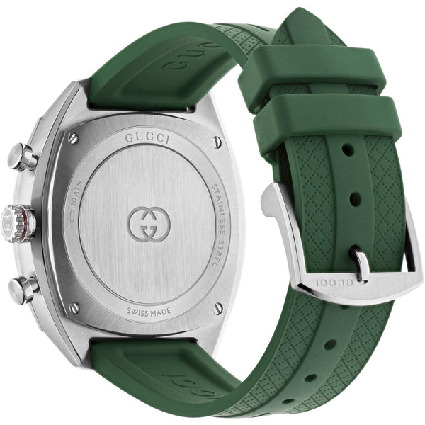 Gucci Interlocking 41mm Green Rubber Mens Watch