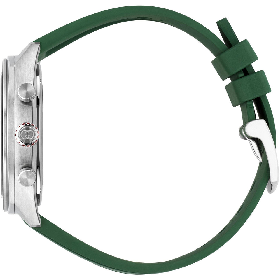 Gucci Interlocking 41mm Green Rubber Mens Watch