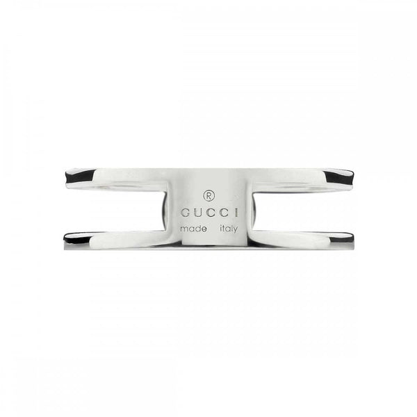 Gucci Interlocking 6mm Sterling Silver Double Band Ring