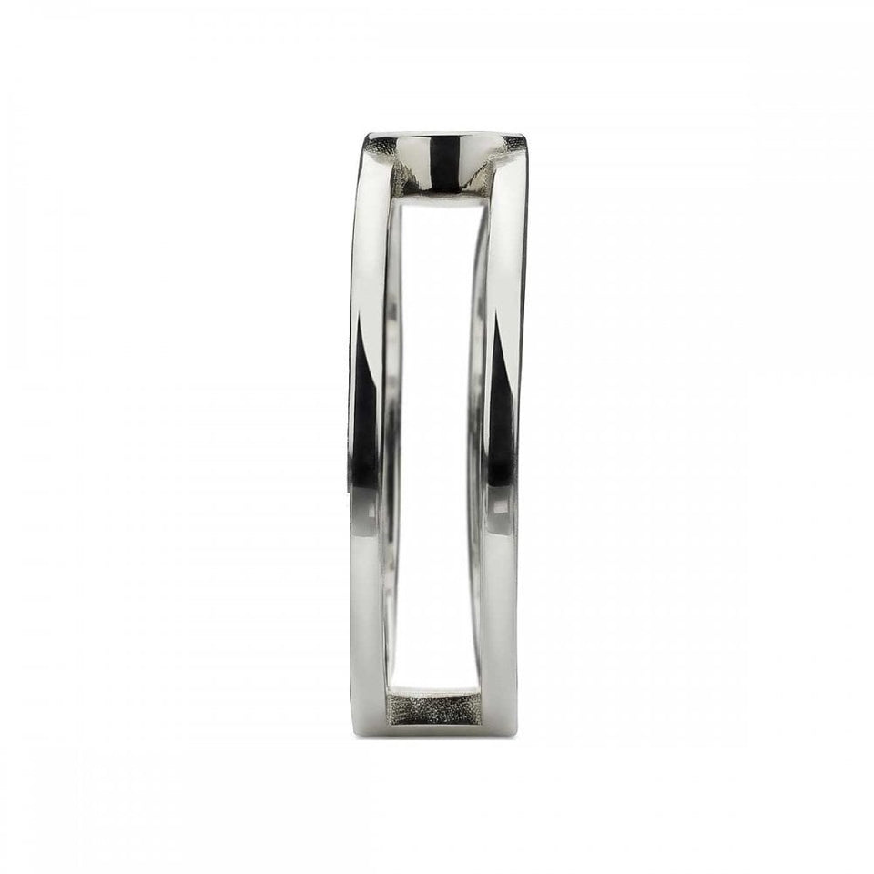 Gucci Interlocking 6mm Sterling Silver Double Band Ring