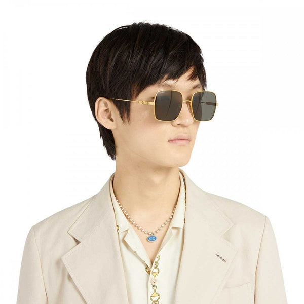 Gucci Interlocking Blue Enamel 'Boule' Necklace