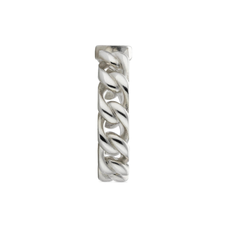 Gucci Interlocking Chain Style Sterling Silver Ring