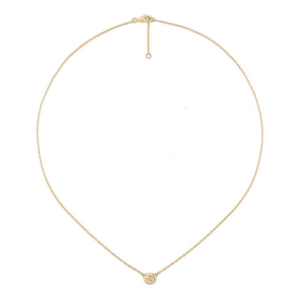 Gucci Interlocking G 18ct Yellow Gold Delicate Necklace