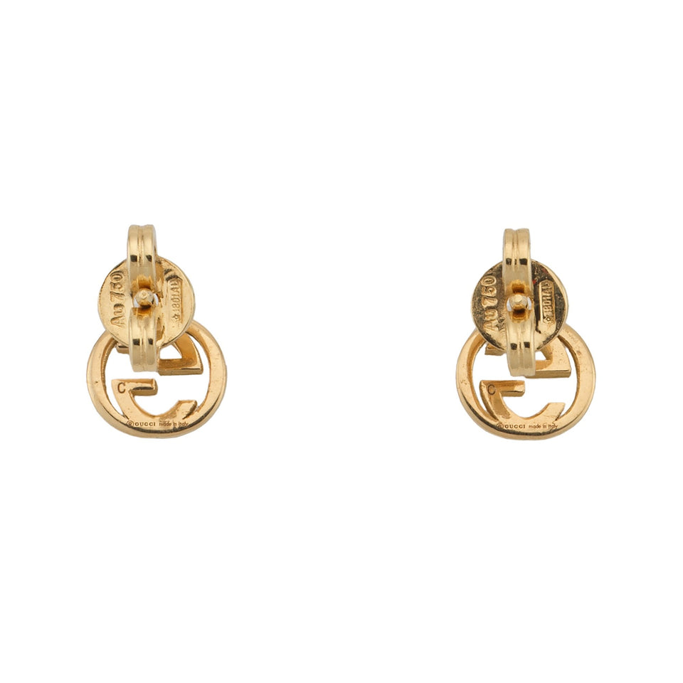 Gucci Interlocking G 18ct Yellow Gold Earrings