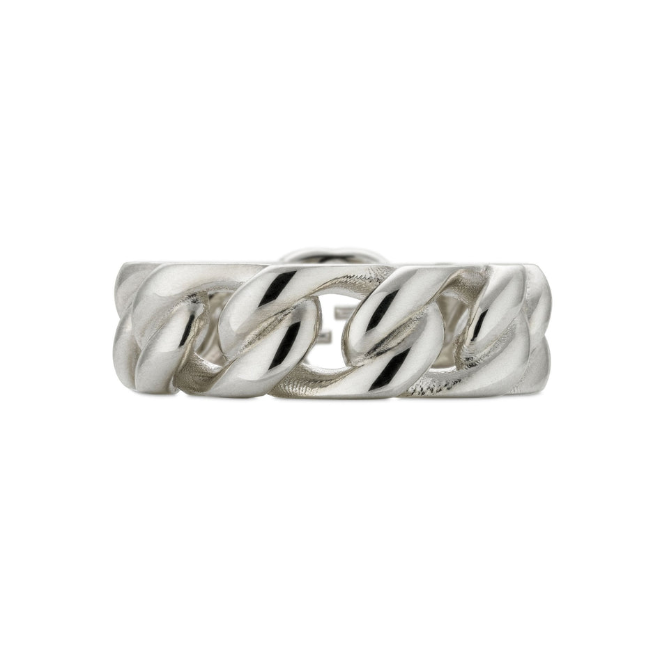 Gucci Interlocking G 7mm Silver Chain Ring