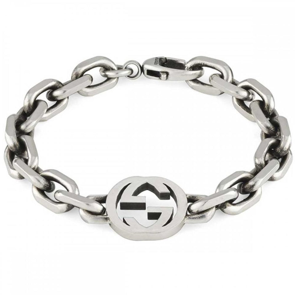 Gucci Interlocking G Bracelet - Aged Silver