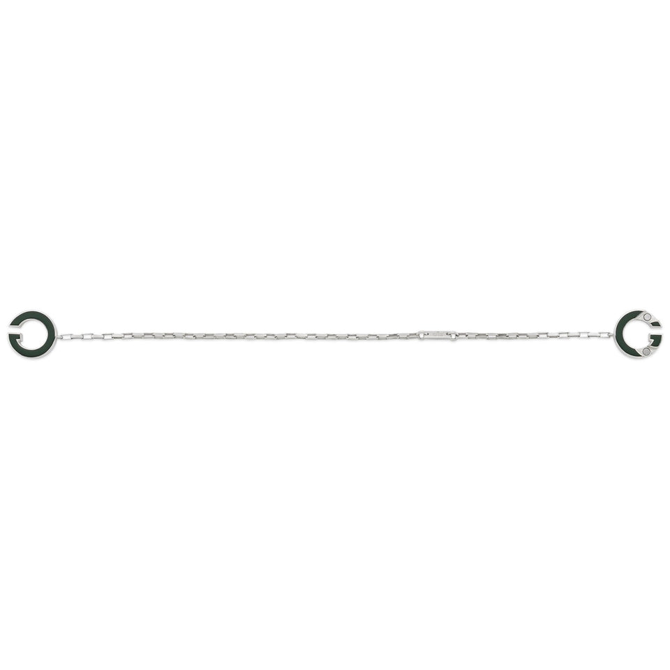 Gucci Interlocking G Green Enamel Bracelet