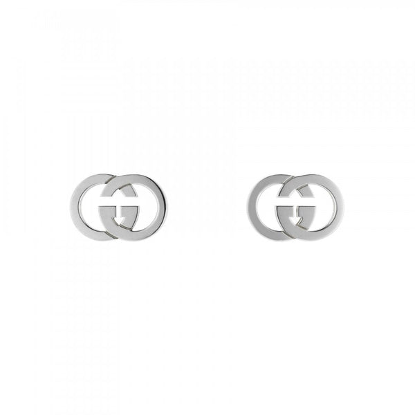 Gucci Interlocking G Sterling Silver Stud Earrings