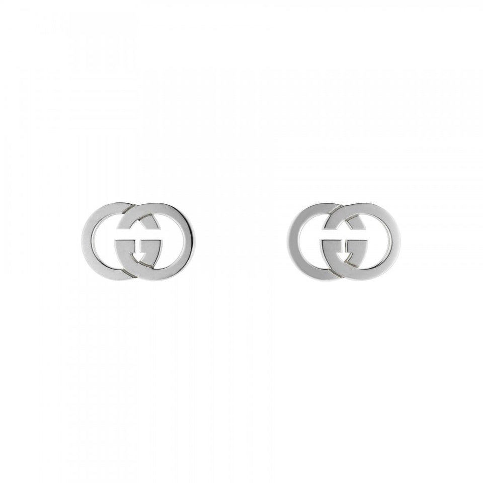 Gucci Interlocking G Sterling Silver Stud Earrings