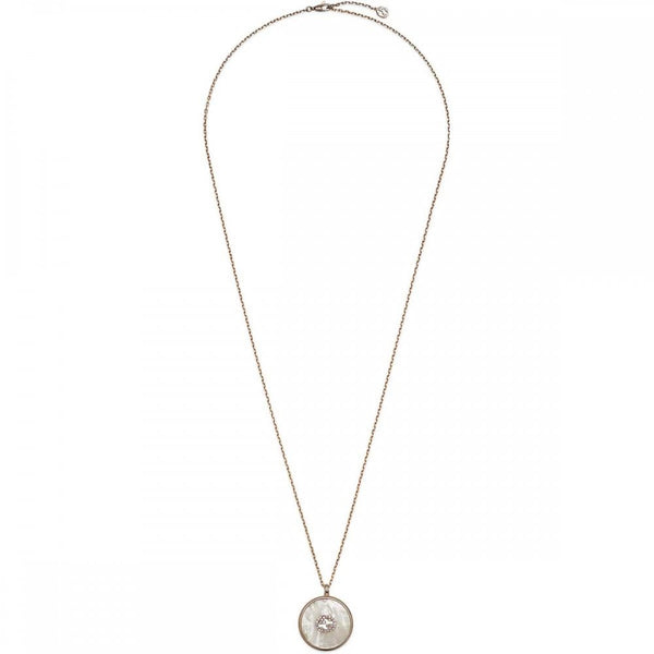 Gucci Interlocking 18ct Rose Gold Mother of Pearl & Diamond Necklace