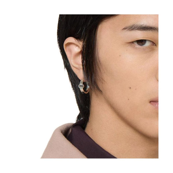 Gucci Interlocking Sterling Silver 20mm Hoop Earrings