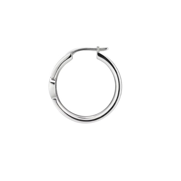 Gucci Interlocking Sterling Silver 20mm Hoop Earrings