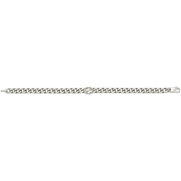Gucci Interlocking Sterling Silver Chain Bracelet