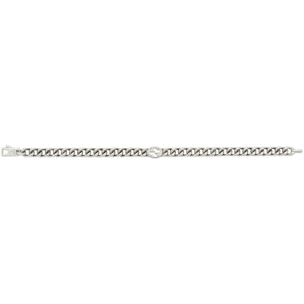 Gucci Interlocking Sterling Silver Chain Bracelet
