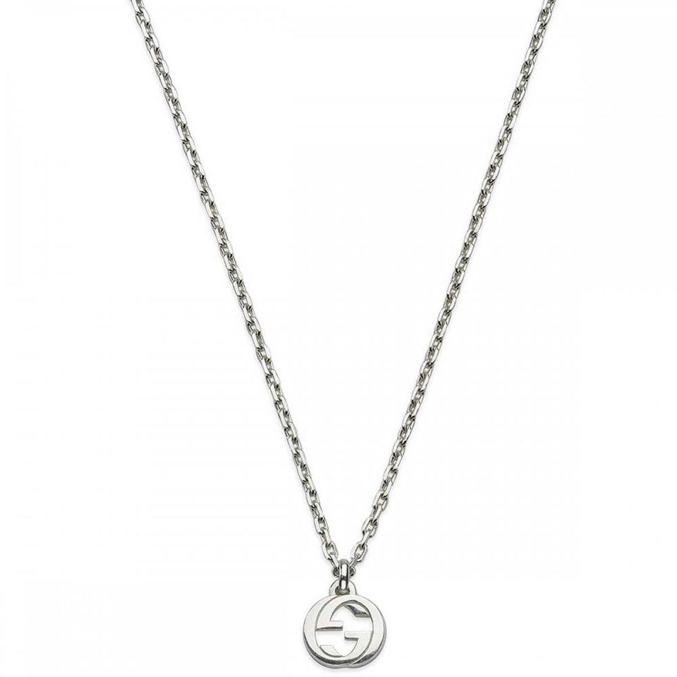 Gucci Interlocking Sterling Silver Necklace