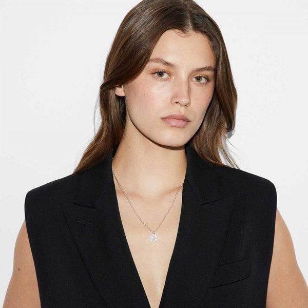 Gucci Interlocking Sterling Silver Necklace