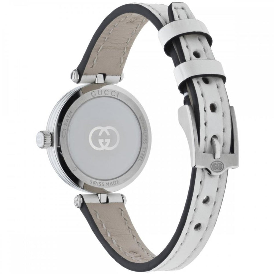 Gucci Ladies 24mm Model 2000 Diamond Set White Watch
