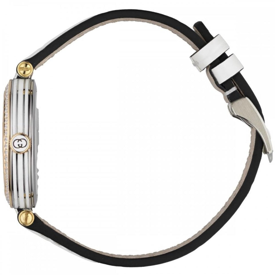 Gucci Ladies 30mm Model 2000 Diamond Set White Watch