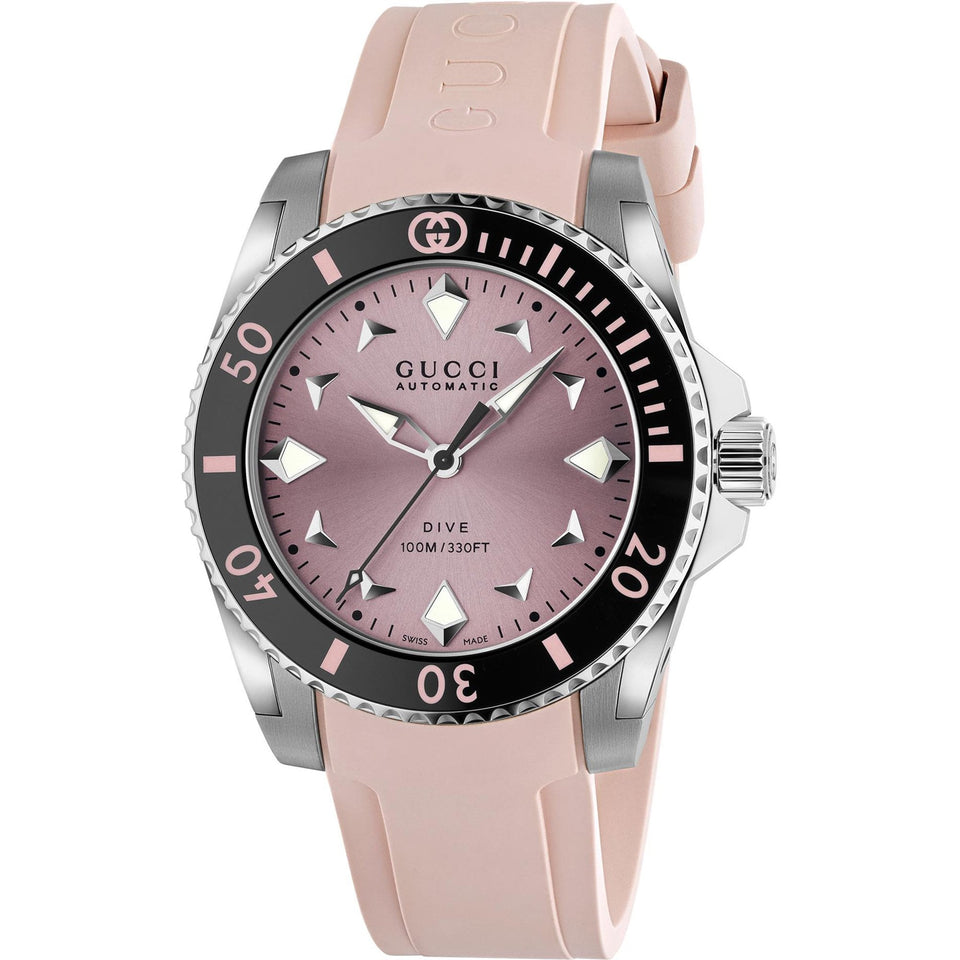 Gucci Ladies Dive Automatic 36mm Pink Watch