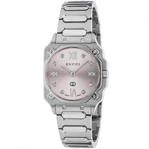 Gucci Ladies G-Flat Pink Dial Watch