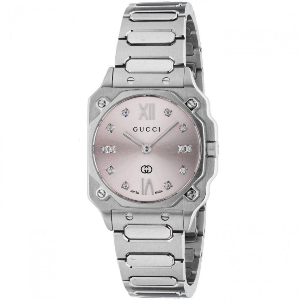 Gucci Ladies G-Flat Pink Dial Watch