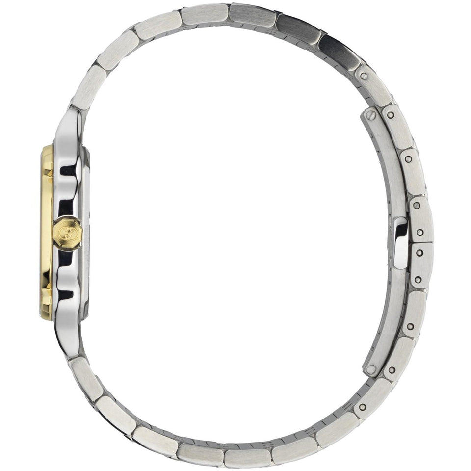 Gucci Ladies G-Flat Two Tone Diamond Set 24mm Watch
