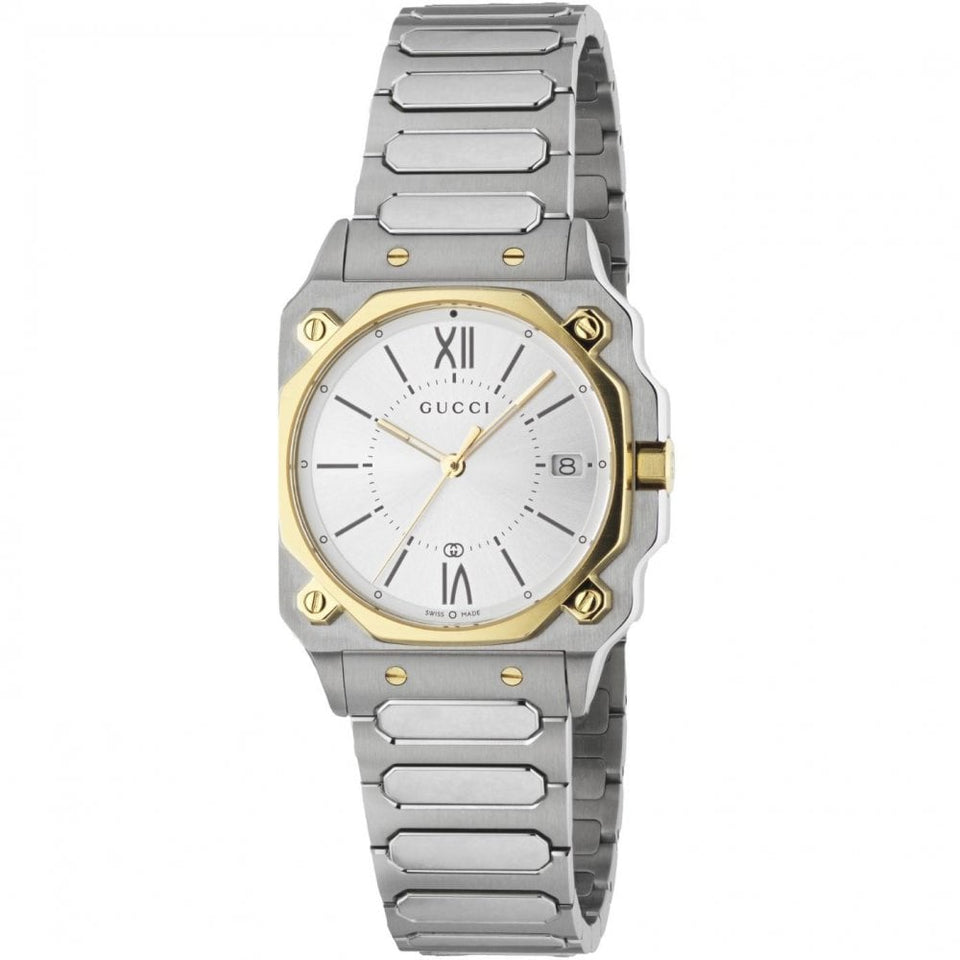 Gucci Ladies G-Flat Two Tone Watch