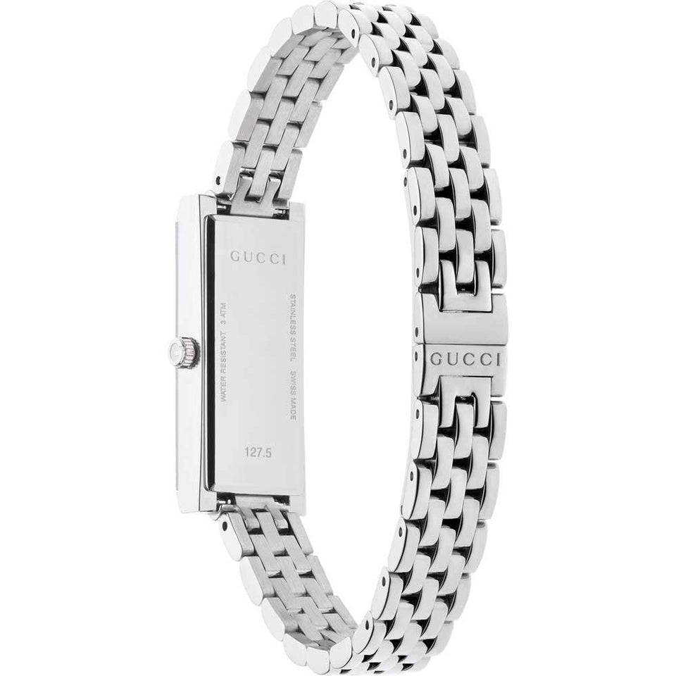 Gucci Ladies G-Frame 14mm Diamond Set Black Dial Bracelet Watch