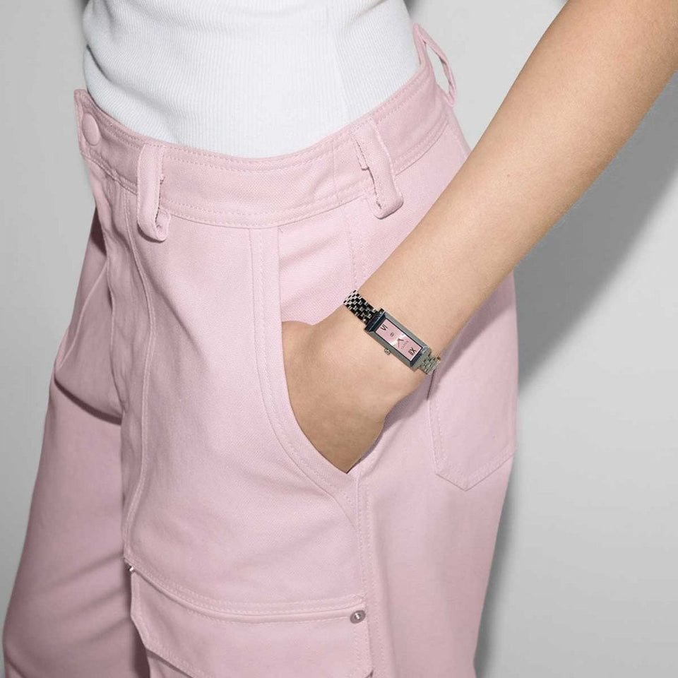 Gucci Ladies G-Frame Pink Dial Watch
