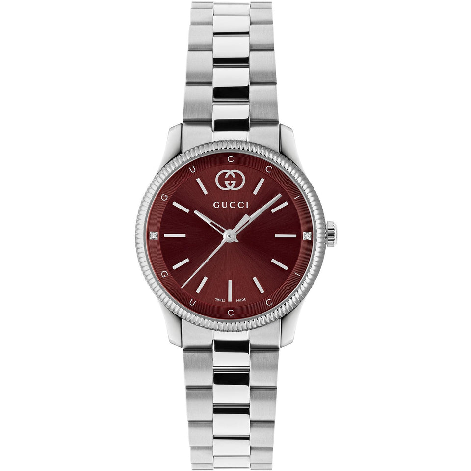 Gucci Ladies G-Timeless Burgundy Dial 29mm Watch