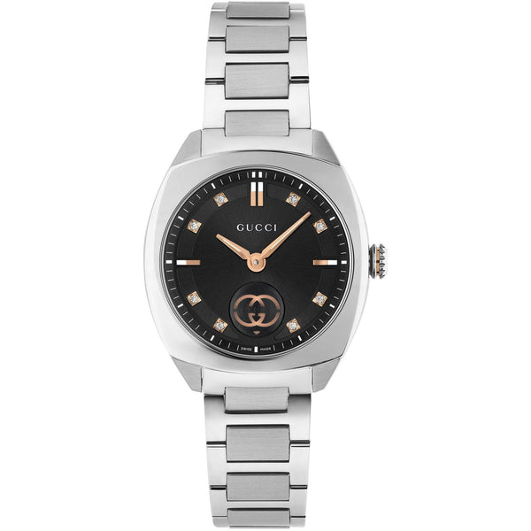 Gucci Ladies Interlocking Diamond Set 29mm Quartz Watch