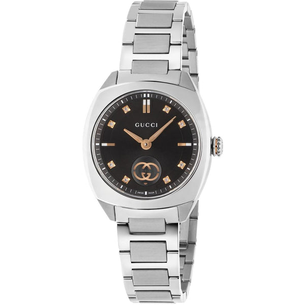 Gucci Ladies Interlocking Diamond Set 29mm Quartz Watch