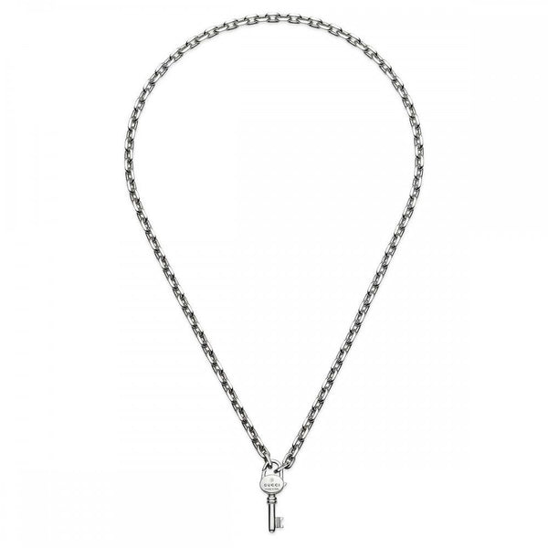 Gucci Ladies Trademark Sterling Silver Key Necklace