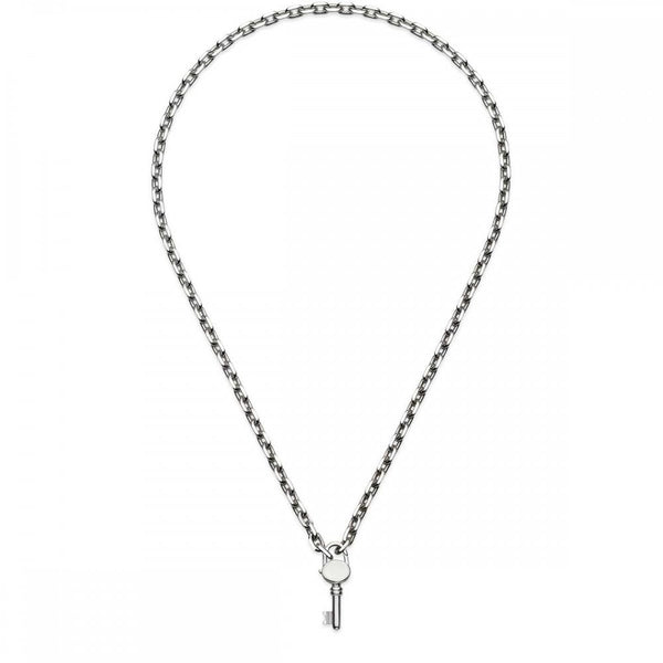 Gucci Ladies Trademark Sterling Silver Key Necklace