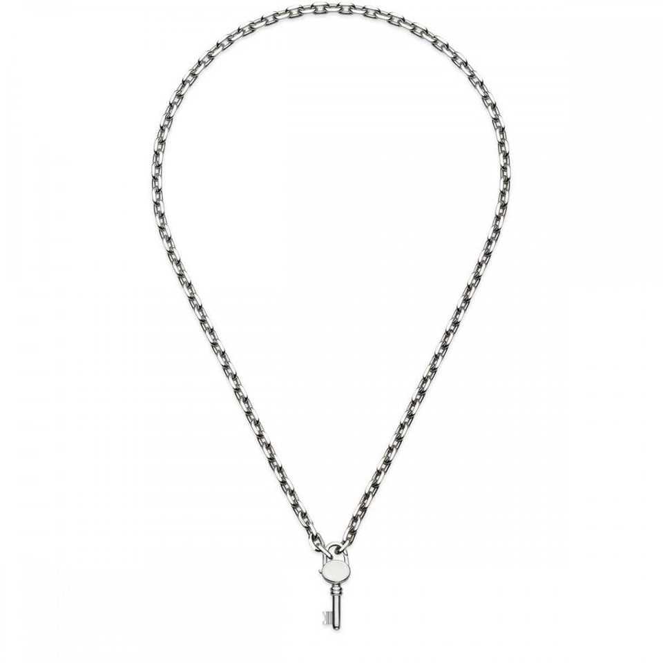 Gucci Ladies Trademark Sterling Silver Key Necklace