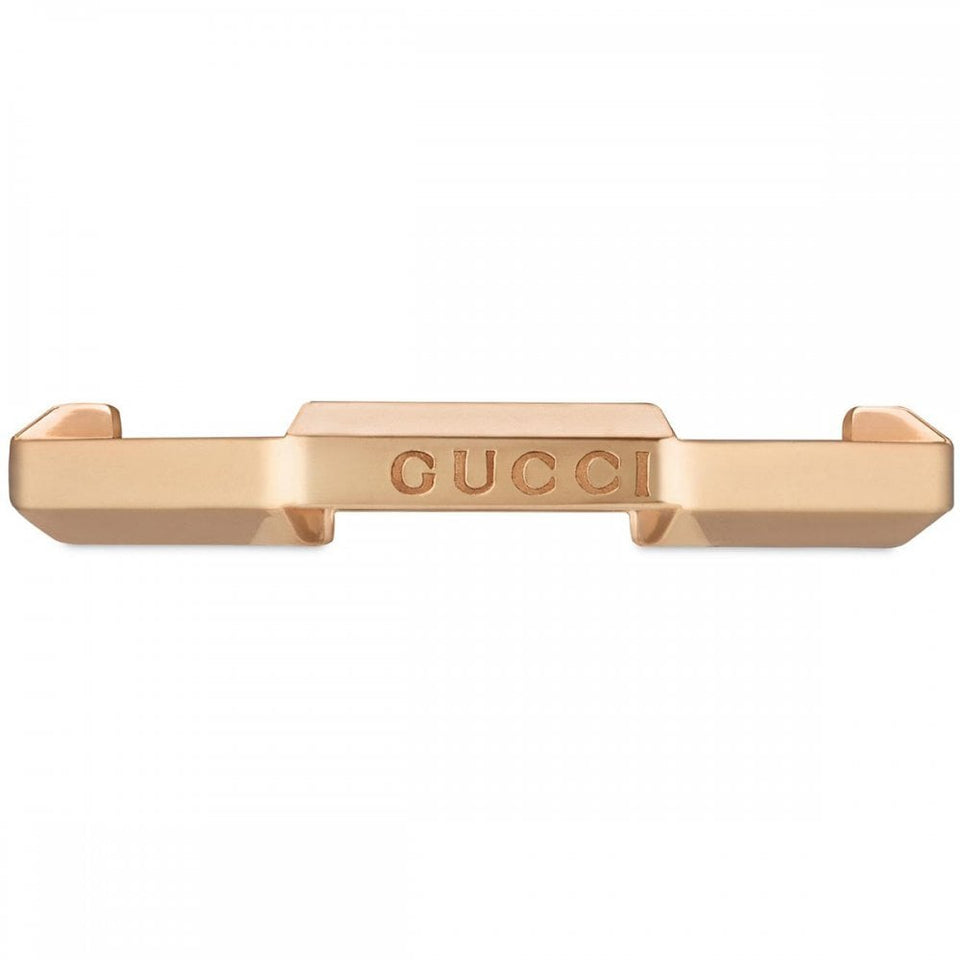 Gucci Link to Love 18ct Rose Gold 3mm Octagon Ring