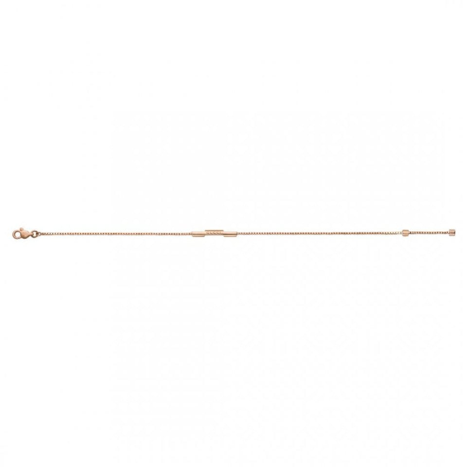 Gucci Link to Love 18ct Rose Gold Bar Bracelet