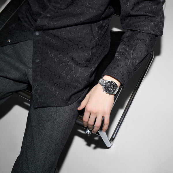 Gucci Men’s Interlocking 41mm Black Dial Chronograph Watch