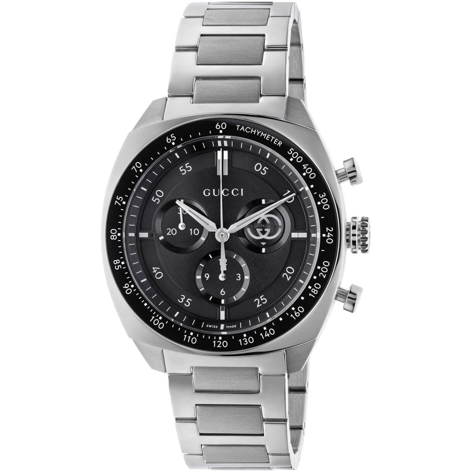 Gucci Men’s Interlocking 41mm Black Dial Chronograph Watch