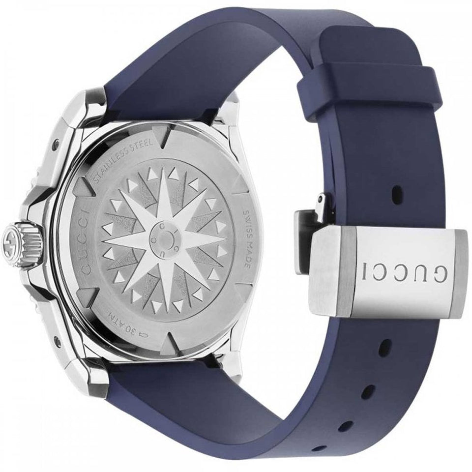 Gucci Men's Dive 40mm Automatic Blue Rubber Strap Watch