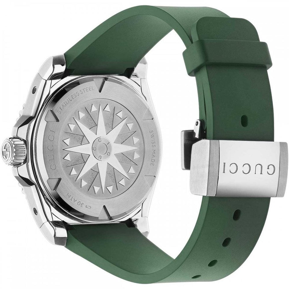 Gucci Men's Dive 40mm Automatic Green Rubber Strap Watch