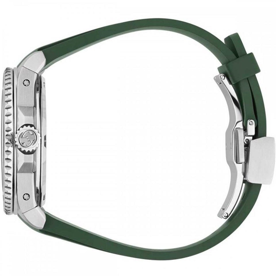 Gucci Men's Dive 40mm Automatic Green Rubber Strap Watch
