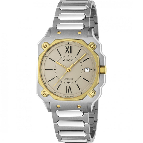 Gucci Men's G-Flat Two Tone Watch