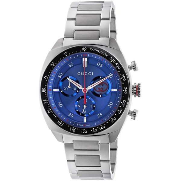 Gucci Men's Interlocking Blue Dial Automatic Chronograph Watch