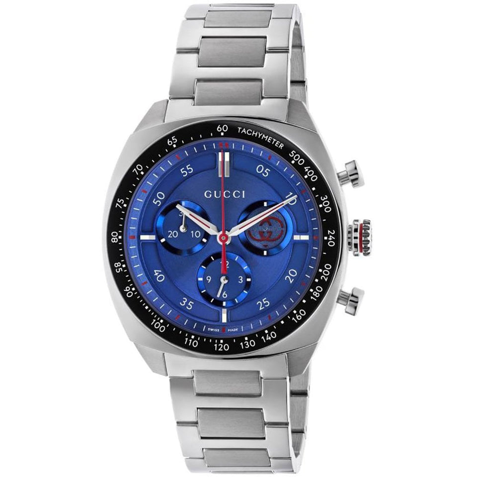 Gucci Men's Interlocking Blue Dial Automatic Chronograph Watch