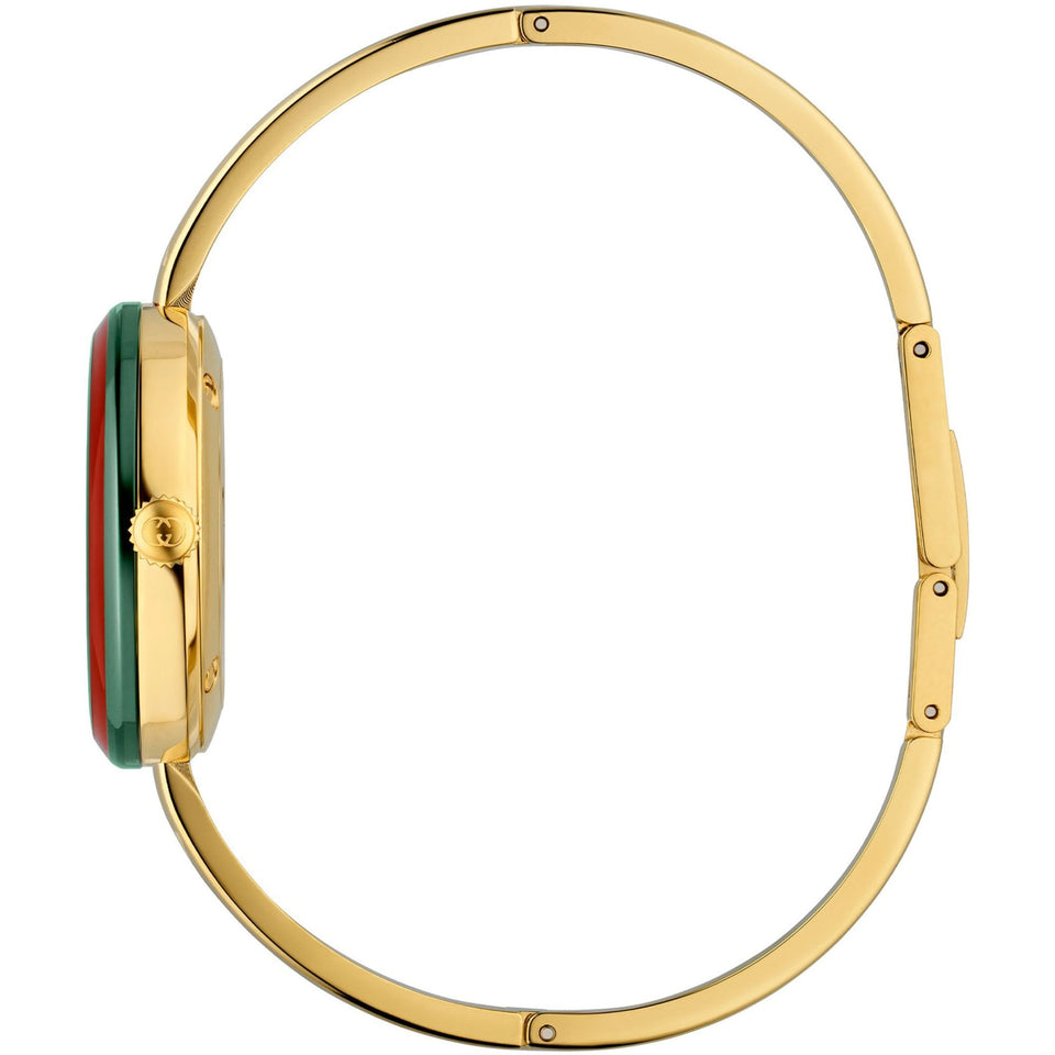 Gucci Play Gold Plated Bangle with Interchangeable Ceramic Bezel S