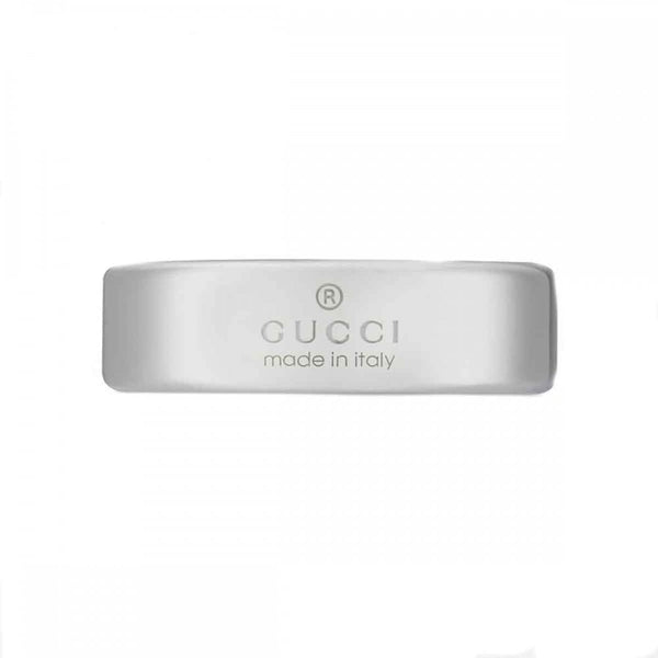 Gucci Gucci Tag 6mm Interlocking G Sterling Silver Band Ring