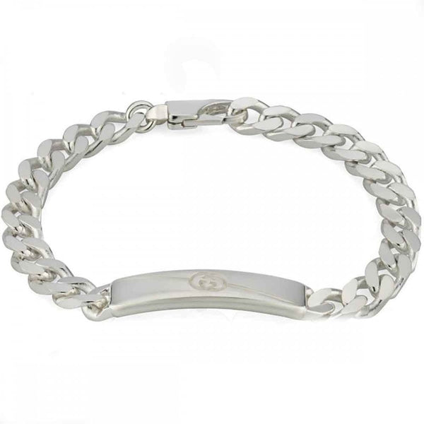 Gucci Tag Interlocking G Curb Bar Chain Bracelet