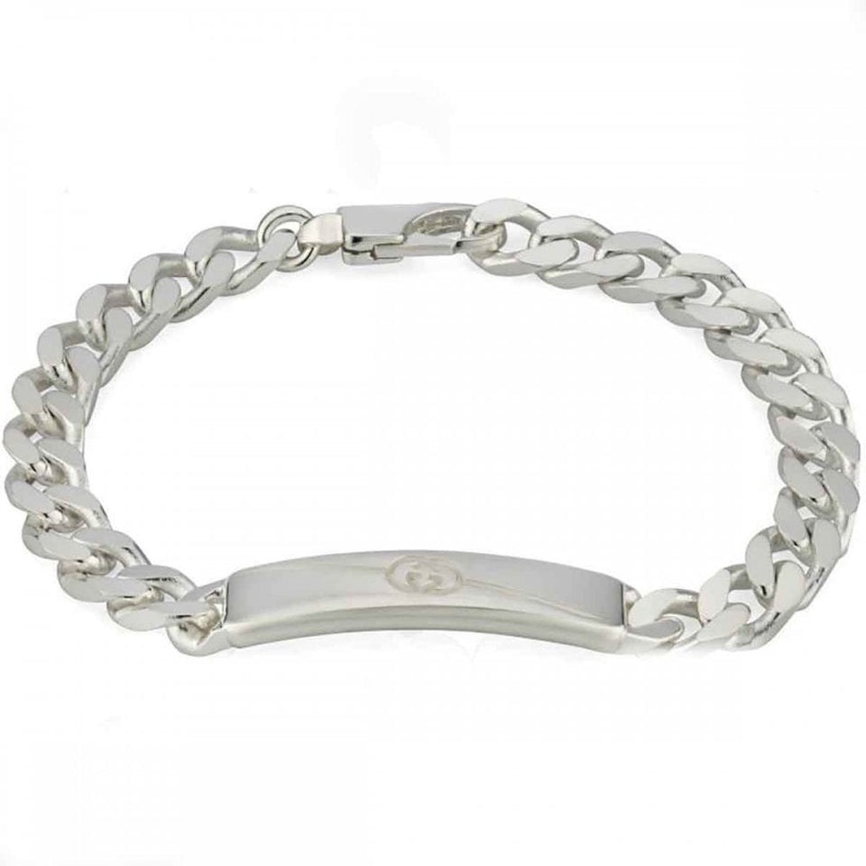 Gucci Tag Interlocking G Curb Bar Chain Bracelet