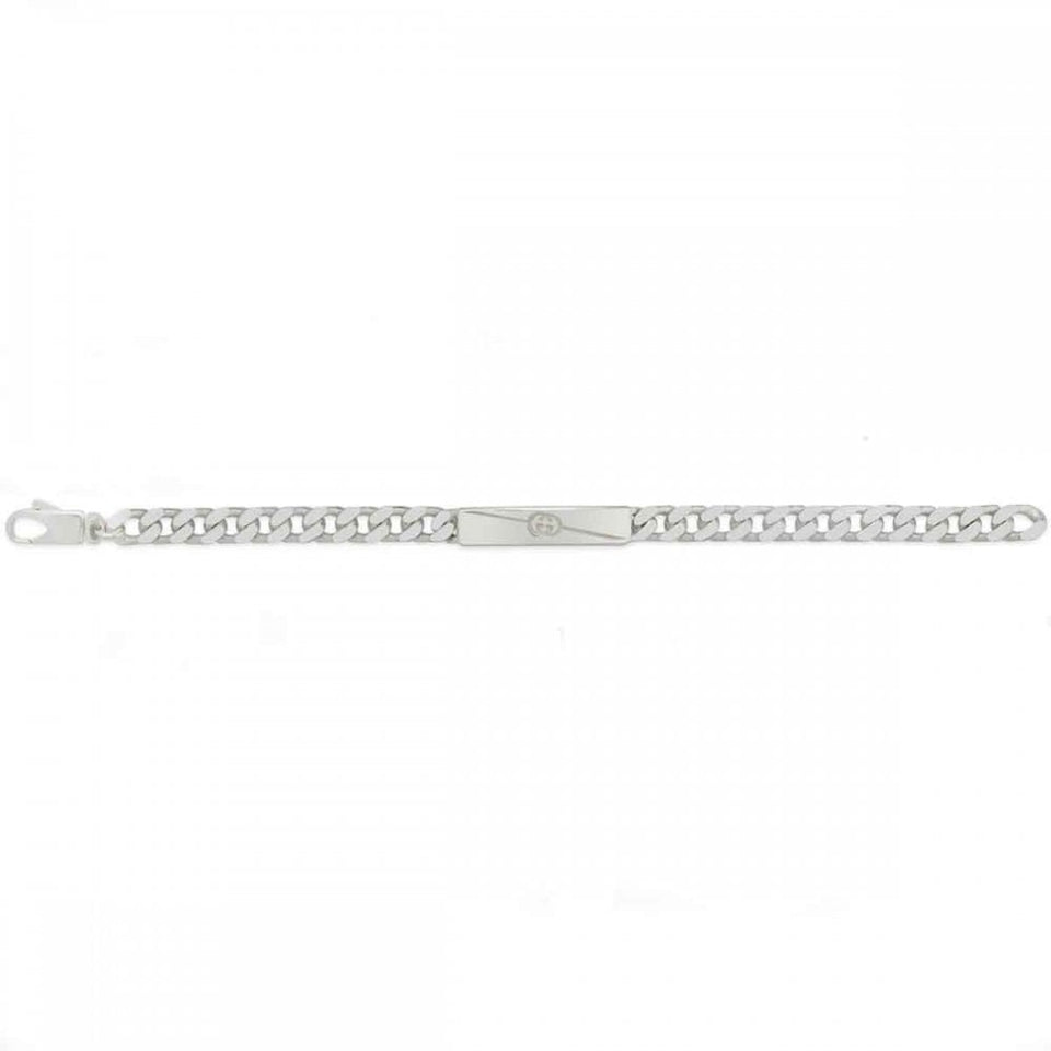 Gucci Tag Interlocking G Curb Bar Chain Bracelet